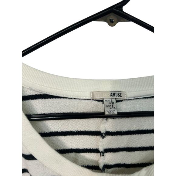 Amuse Society Stripe Boxy Slouchy Sweater S Coastal‎ Chic Beachy Layer - Picture 3 of 4